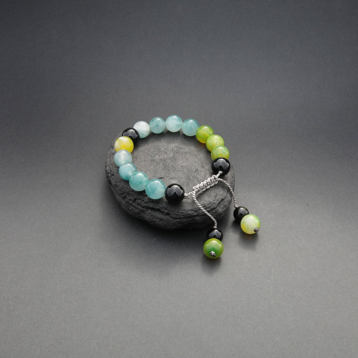 Handcrafted Gemstone Bead Bracelet - Unisex Jewellery for Men and Women, Design name: Moonlight