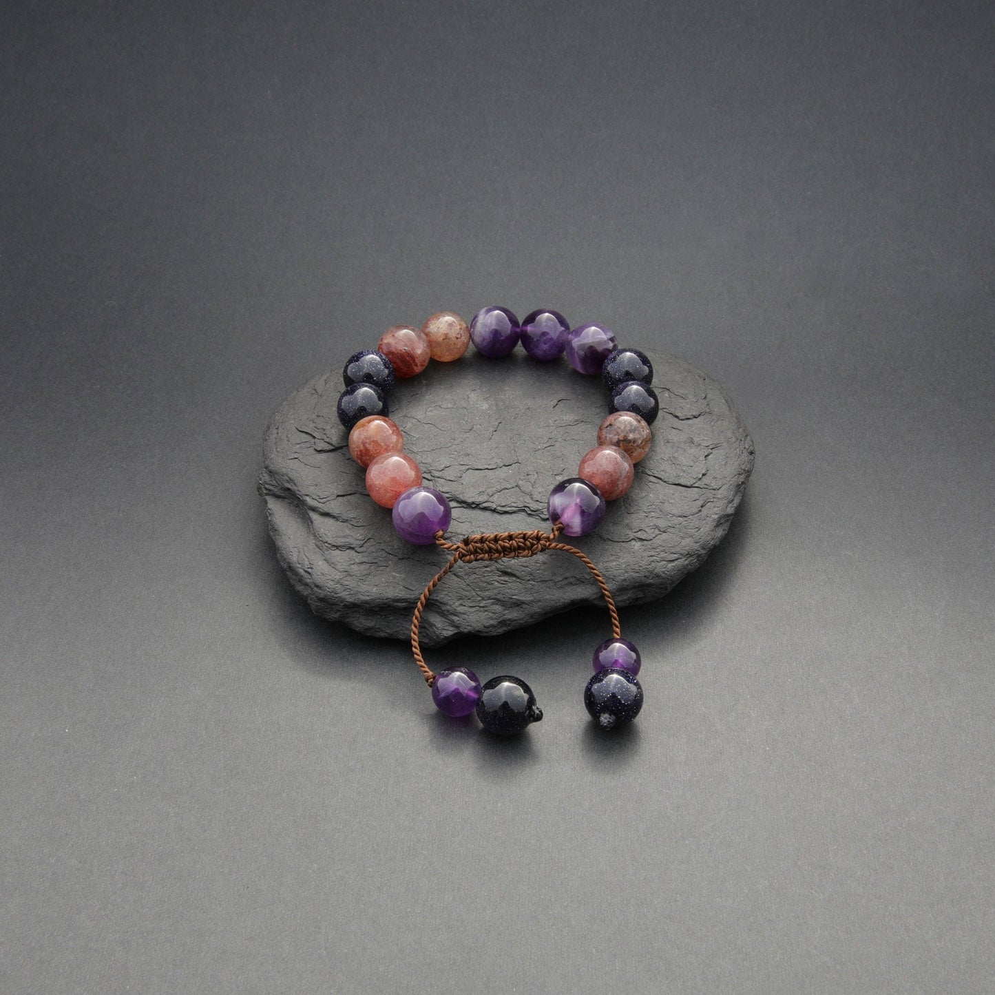 Handcrafted Gemstone Bead Bracelet - Unisex Jewellery for Men and Women, Design name: Cinnamon