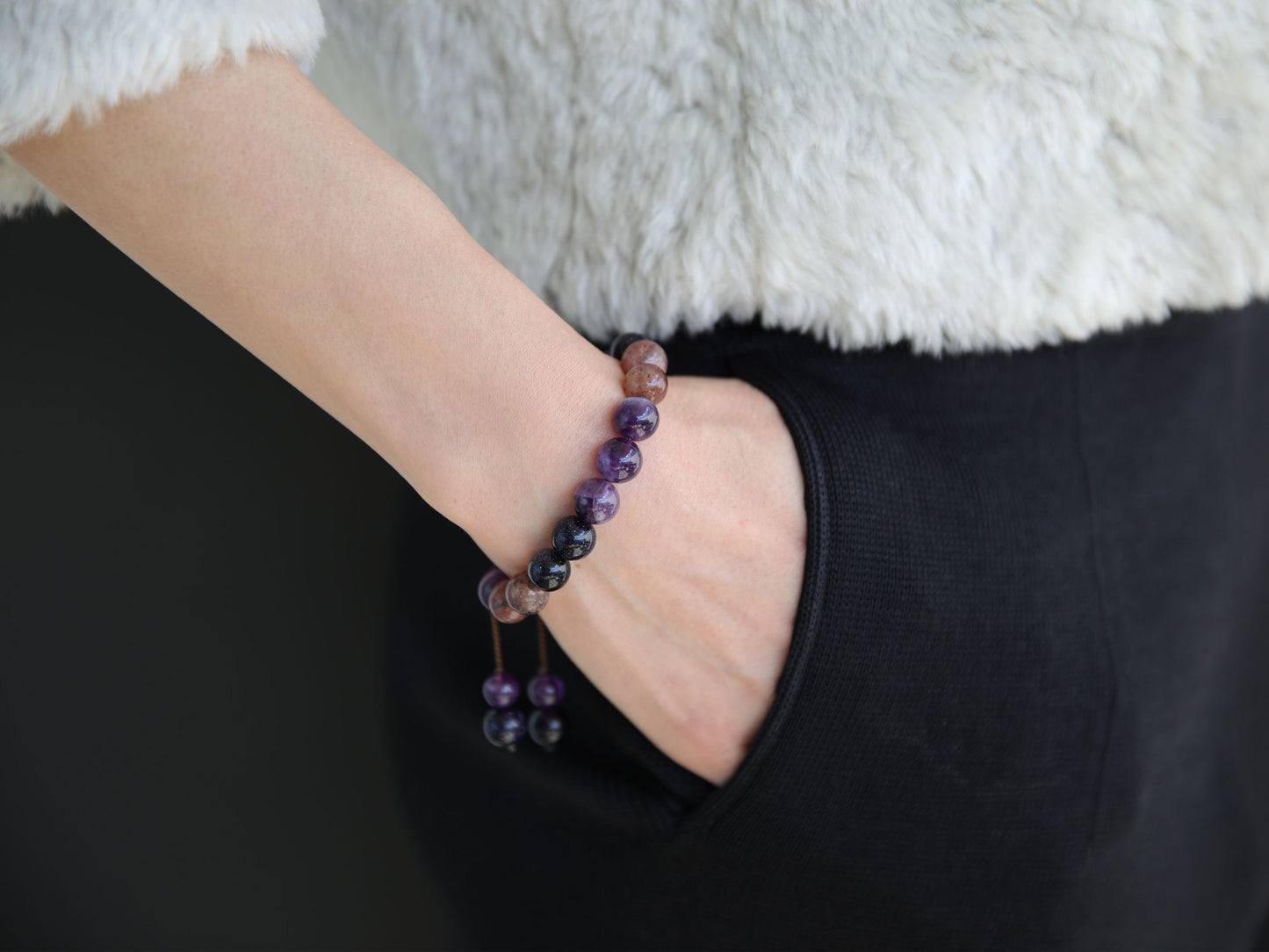 Handcrafted Gemstone Bead Bracelet - Unisex Jewellery for Men and Women, Design name: Cinnamon