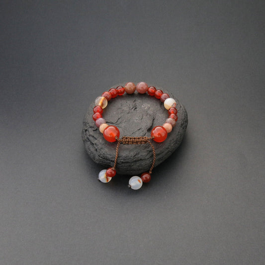 Handcrafted Gemstone Bead Bracelet - Unisex Jewellery for Men and Women, Design name: Sunset