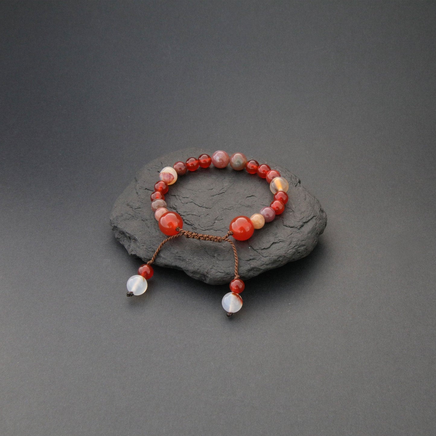 Handcrafted Gemstone Bead Bracelet - Unisex Jewellery for Men and Women, Design name: Sunset