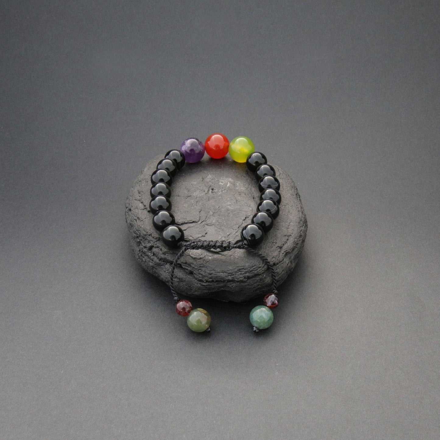 Handcrafted Gemstone Bead Bracelet - Unisex Jewellery for Men and Women, Design name: Little dragon