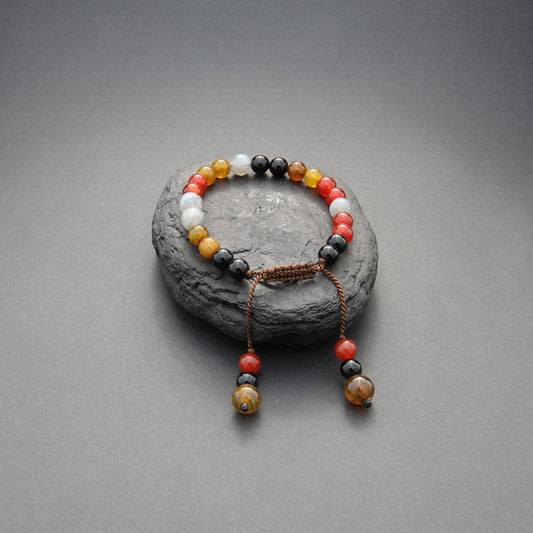 Handcrafted Gemstone Bead Bracelet - Unisex Jewellery for Men and Women, Design name: Why not